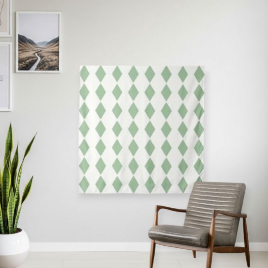 Tenture Modern Style Tapestry with Geometric Diamond Print