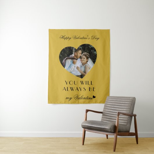 Tenture Modern Valentines Day Wall Tapestry for Couples (En situation)