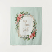 Tenture Modern Wedding Welcome Sign, Boho Wedding (Devant)