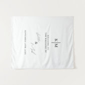 Tenture Modern Welcome To Our Wedding Fabric Sign  (Devant (Horizontal))