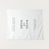 Tenture Modern Welcome To Our Wedding Fabric Sign (Devant (Horizontal))