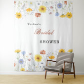 Tenture Modern wildflowers spring wedding Backdrop Decor (En situation)