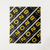 Tenture Modern Yellow Black White Step & Repeat Graduation (Devant)