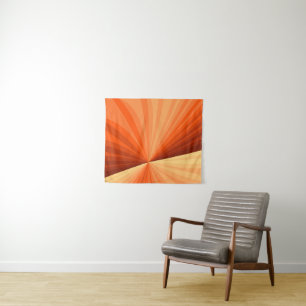 Tenture Moderne Abstrait Orange Rouge Vanille Graphique Fr