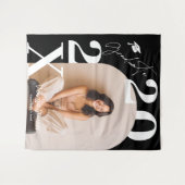 Tenture Moderne Blanc Gras tendance photo diplômé (Devant (Horizontal))