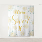 Tenture Moderne Chic Boho Floral Sweet 16 Anniversaire (Devant)