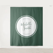Tenture Moderne Circle Plain Emerald Boho Douche verte (Devant)
