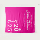 Tenture Moderne Élégant Hot Pink Graduation Photo fond (Devant (Horizontal))