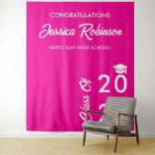 Tenture Moderne Élégant Hot Pink Graduation Photo fond (En situation)