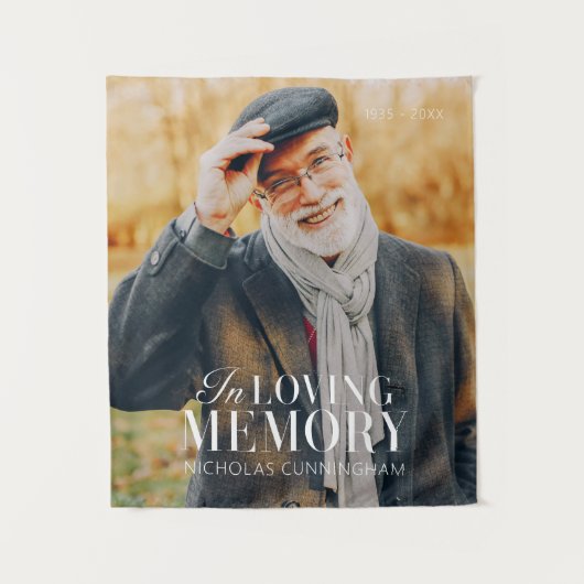 Tenture Moderne Élégant Photo Mémorial En Souvenir Affectu (Devant)