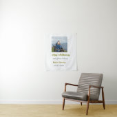 Tenture Moderne joyeux 50e anniversaire ajouter nom date p (En situation)