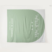 Tenture Moderne Mademoiselle jusqu'à Mme Baby Shower Vert  (Devant (Horizontal))