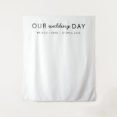 Tenture Moderne minimale | Simple journée de mariage Fond  (Devant)