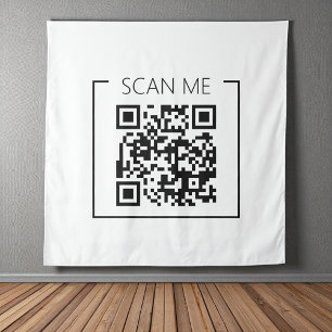 Tenture Moderne Minimaliste Code QR Scan Me Entreprise