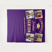 Tenture Moderne Purple Graduation 4 Photo Booth fond (Devant (Horizontal))