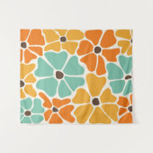 Tenture Moderne Rétro Fleur Mid-Century (Devant (Horizontal))