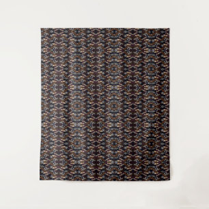 Tenture Moderne Rétro Motif Brun