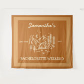 Tenture Moderne Simple Camping Bachelorette Party Nature (Devant (Horizontal))