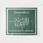 Tenture Moderne Simple Camping Bachelorette Party Nature (Devant (Horizontal))