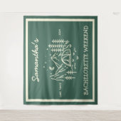 Tenture Moderne Simple Camping Bachelorette Party Nature (Devant)