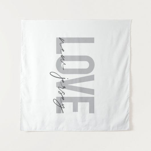 Tenture Moderne, simple, cool, design urbain Amour New Jer (Devant (Horizontal))