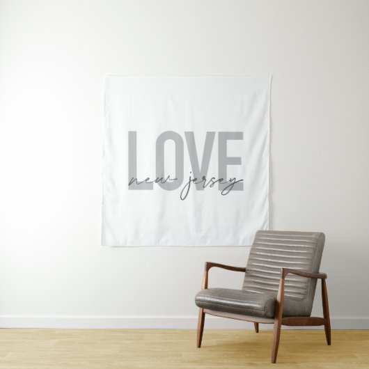 Tenture Moderne, simple, cool, design urbain Amour New Jer (En situation)