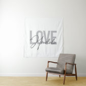 Tenture Moderne, simple, design urbain cool Love Honolulu (En situation)