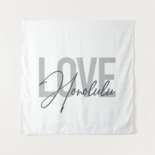 Tenture Moderne, simple, design urbain cool Love Honolulu