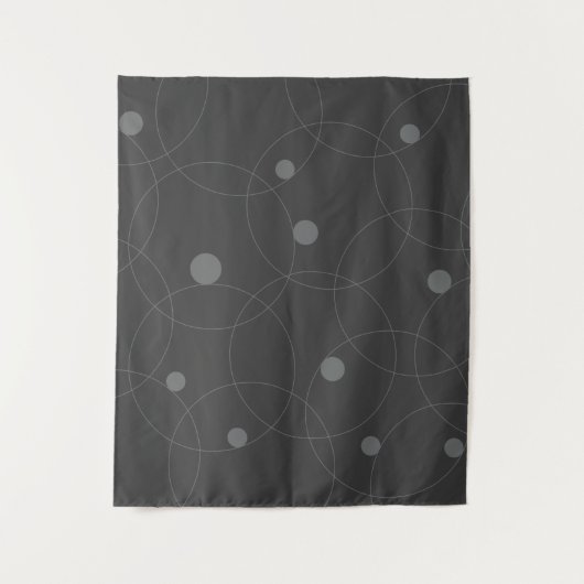 Tenture Moderne, simple, ludique, amusant motif de cercles (Devant)