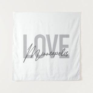 Tenture Moderne, simple, urbain, Amour cool Minneapolis