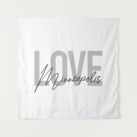 Tenture Moderne, simple, urbain, Amour cool Minneapolis (Devant)