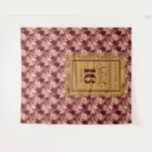 Tenture Moderne Sweet 16 Blush Burgundy Gold fond (Devant (Horizontal))