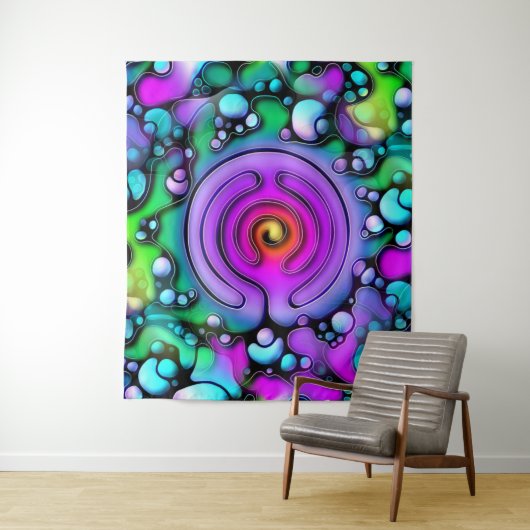 Tenture Modes de vie - Art Neurographique Motif 2 (En situation)