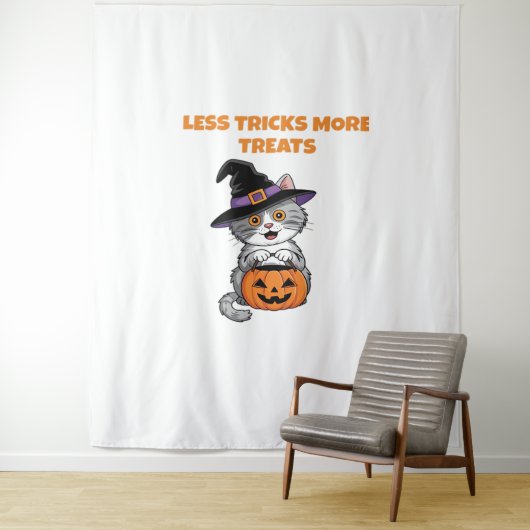 Tenture Moins De Trucs Plus De Traitements Cadeaux Hallowe (En situation)