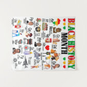 Tenture Mois de l'histoire des Noirs A à Z (Devant (Horizontal))