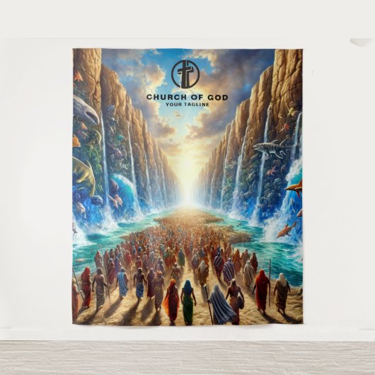 Tenture Moïse Partant De La Mer (Devant)