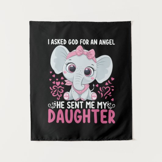 Tenture Mom Art He Sent Me Elephant Daughter (Devant)