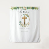 Tenture Mon Baptême, Décor de Photomaton pour Fille ou Gar (Devant)