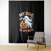 Tenture Mon chien est mon garçon Drôle Halloween (En situation)