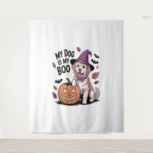 Tenture Mon chien est My Boo Halloween (Devant)