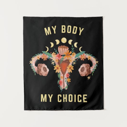 Tenture Mon corps Mon choix Féministe (Devant)