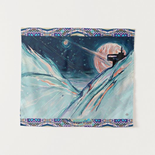 Tenture Mon futur chez soi dans l'espace (Devant (Horizontal))