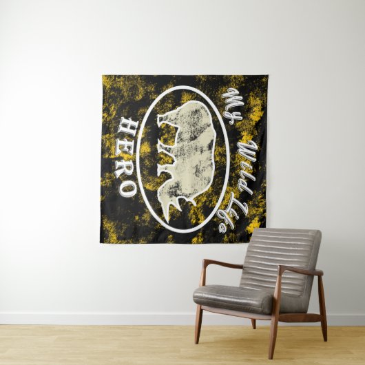 Tenture Mon héros de la faune (En situation (horizontale))