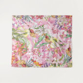 Tenture Mon jardin de fleurs exotiques tropical coloré (Devant (Horizontal))