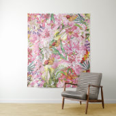 Tenture Mon jardin de fleurs exotiques tropical coloré (En situation)