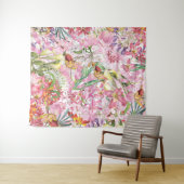Tenture Mon jardin de fleurs exotiques tropical coloré (En situation (horizontale))