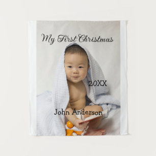 Tenture Mon premier Noël ajoute le nom de bébé date année
