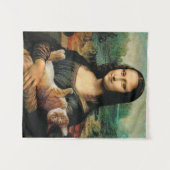 Tenture Mona Lisa tenant son art de chat Leonardo da Vinci (Devant (Horizontal))