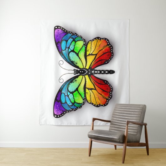 Tenture Monarque papillon arc-en-ciel (En situation)