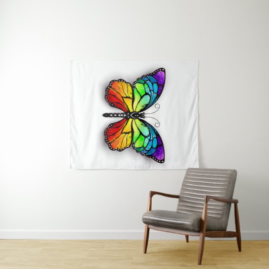 Tenture Monarque papillon arc-en-ciel (En situation (horizontale))